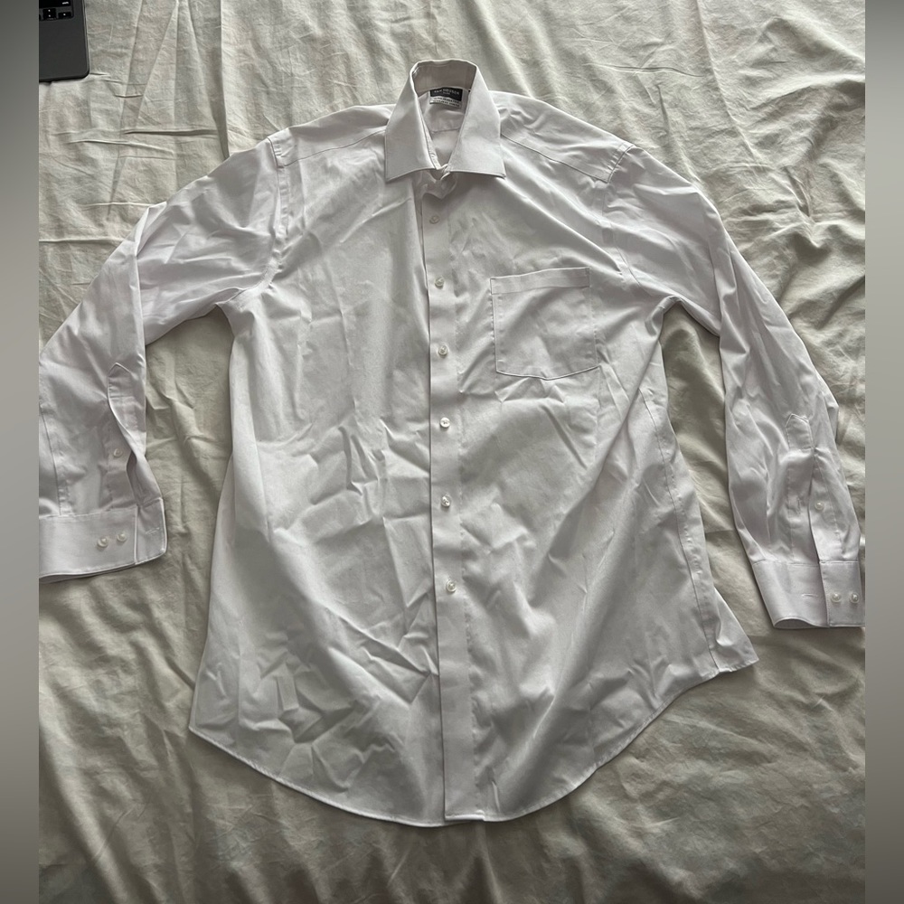 Van Huesen white button down dress shirt